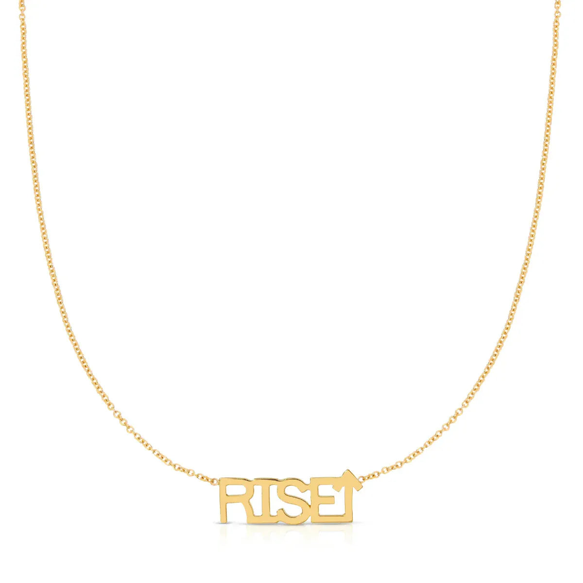 A RiseUp Necklace on a white background. 