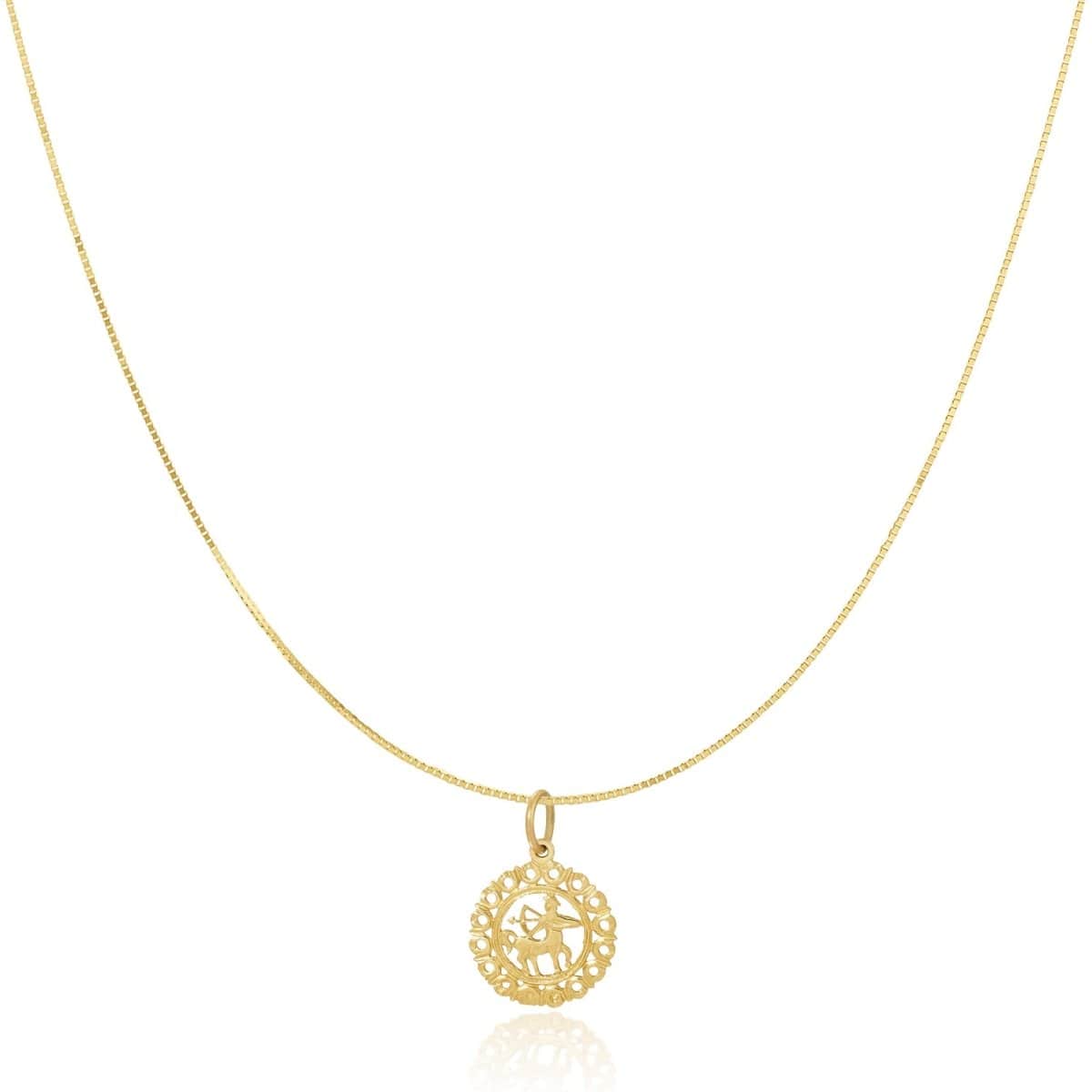 The Zodiac Necklace - Sagittarius on a white background.