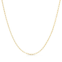 An Element Short Link Chain in yellow gold on a white background.