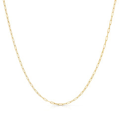 An Element Short Link Chain in yellow gold on a white background. 