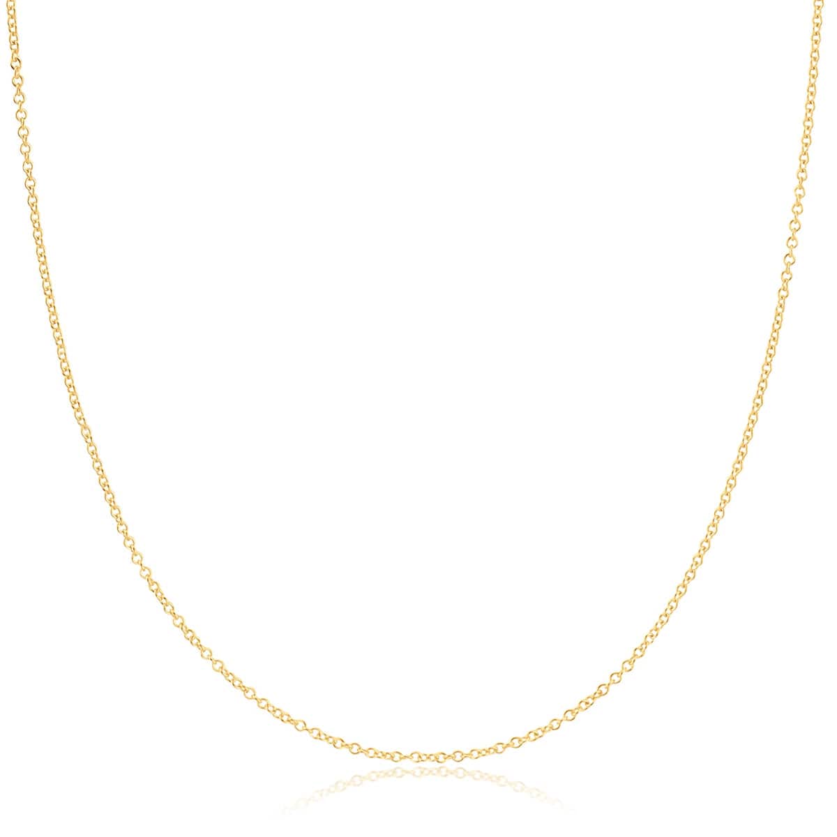 A Signature Cable Chain in yellow gold on a white background.