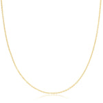 A Signature Cable Chain in yellow gold on a white background.