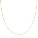 A Signature Cable Chain in yellow gold on a white background.