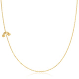 14k Gold Asymmetrical Charm Necklace - Rainbow