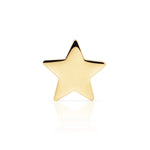 A  14K Gold Charm Stud - Star in yellow gold on a white background.