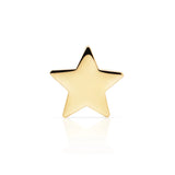 A  14K Gold Charm Stud - Star in yellow gold on a white background.