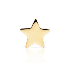 A  14K Gold Charm Stud - Star in yellow gold on a white background.