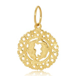 The Zodiac Pendant in Pisces on a white background.