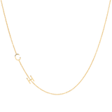 Custom Gold necklace - 2 Letter