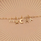 14K Crescent Moon Pendant Charm