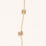 Custom Gold necklace - 2 Letter