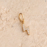 Diamond Lightning Bolt Charm Pendant
