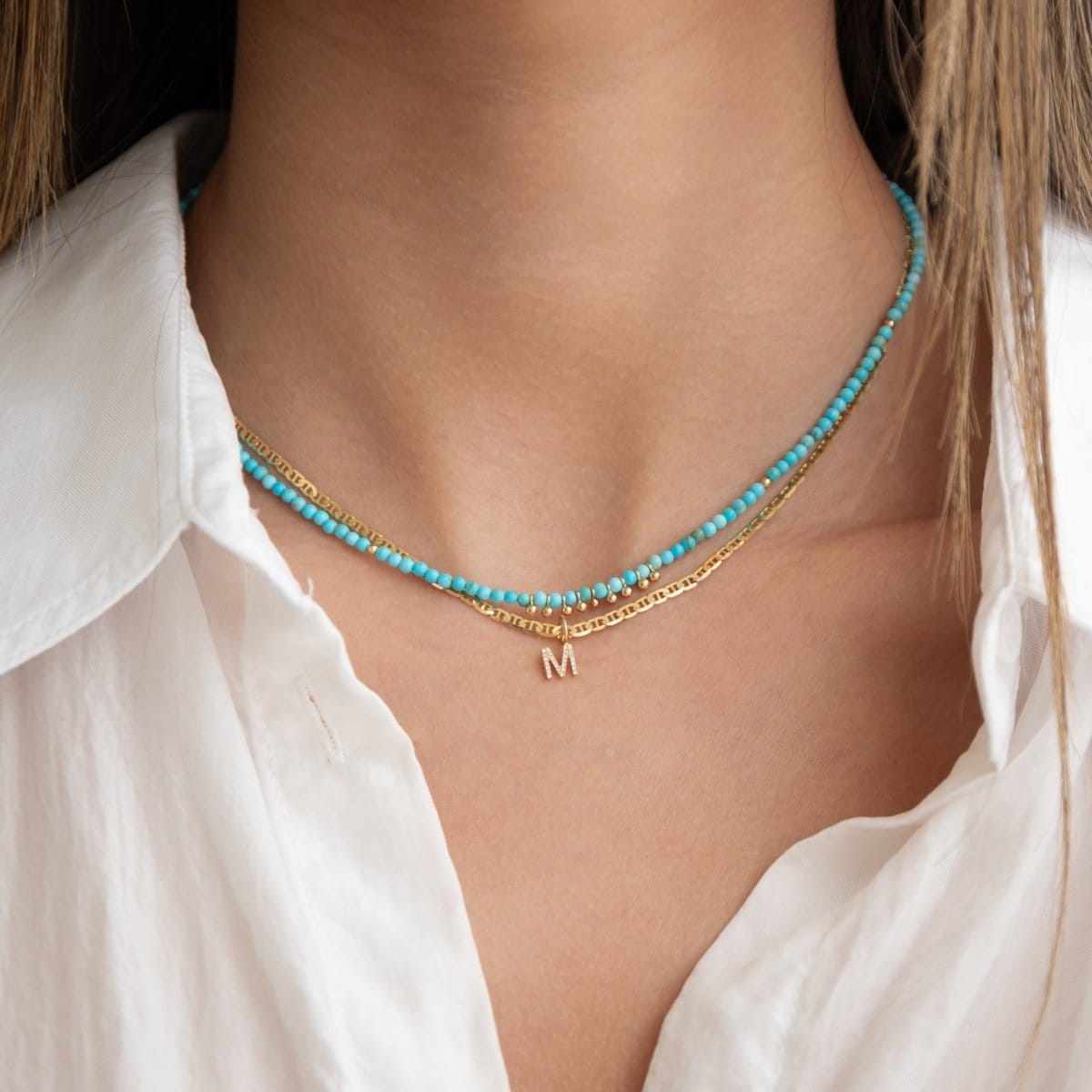 Pavé Letter Charm - MayaBrennerUK