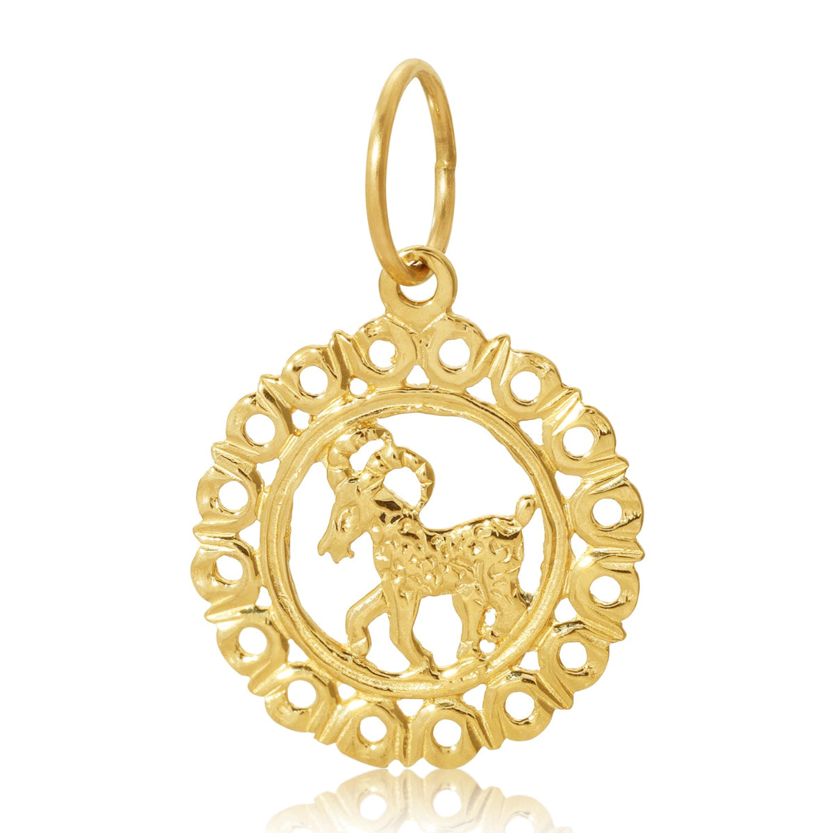 gold aries pendant