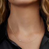 Monogram Necklace with Birthstone - Pearl