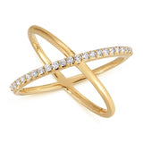 Criss-Cross Diamond Daze Ring
