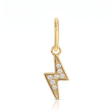 Diamond Lightning Bolt Charm Pendant