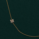 Double-Sided Diamond Initial I Necklace