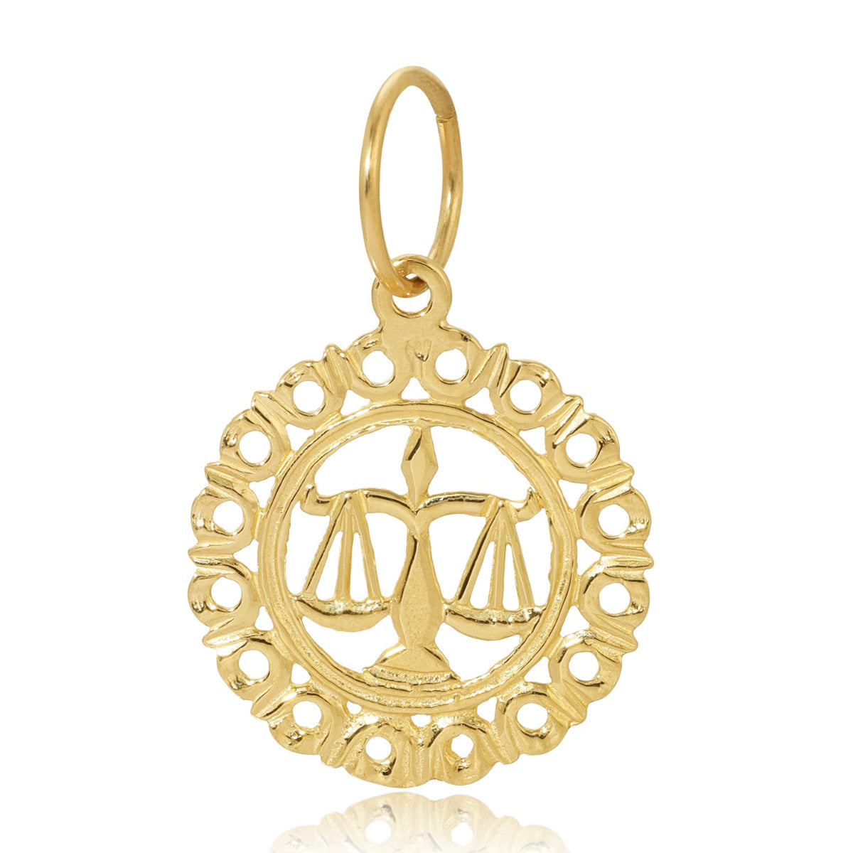 gold libra pendant
