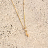 14k Lightning Bolt Charm Pendant