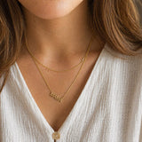 Double-Sided Diamond Initial L Necklace