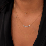 Double-Sided Diamond Initial O Necklace