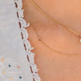 Double-Sided Diamond Initial A Necklace