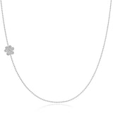 14K GOLD ASYMMETRICAL CHARM NECKLACE - Pavé Paw
