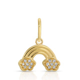 Diamond Rainbow Pendant Charm