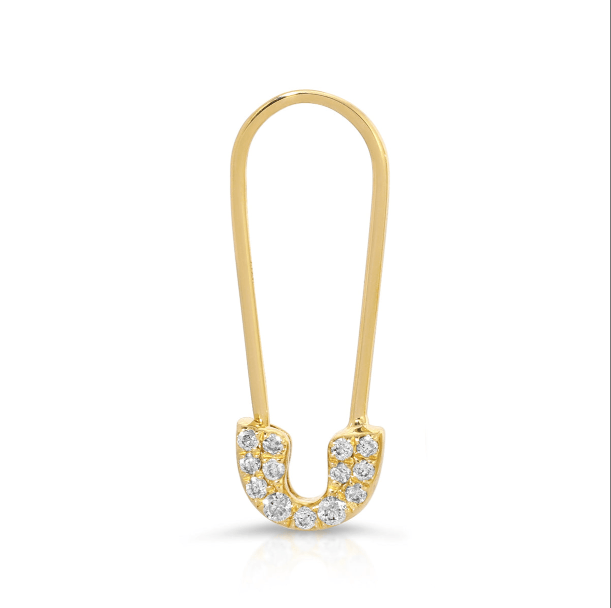 Pavé Safety Pin Earring