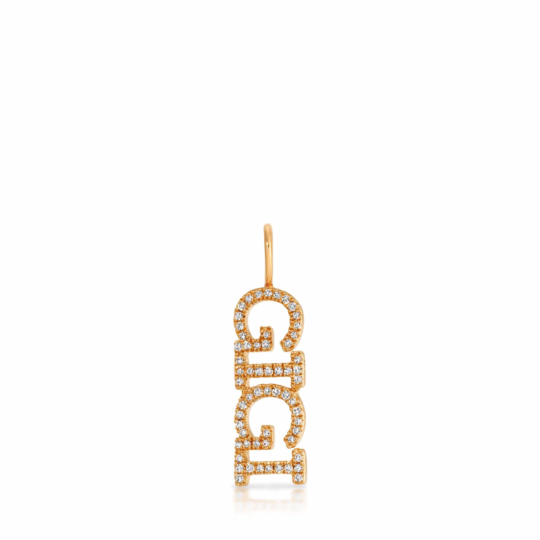 Pavé Nameplate Pendant - Gigi