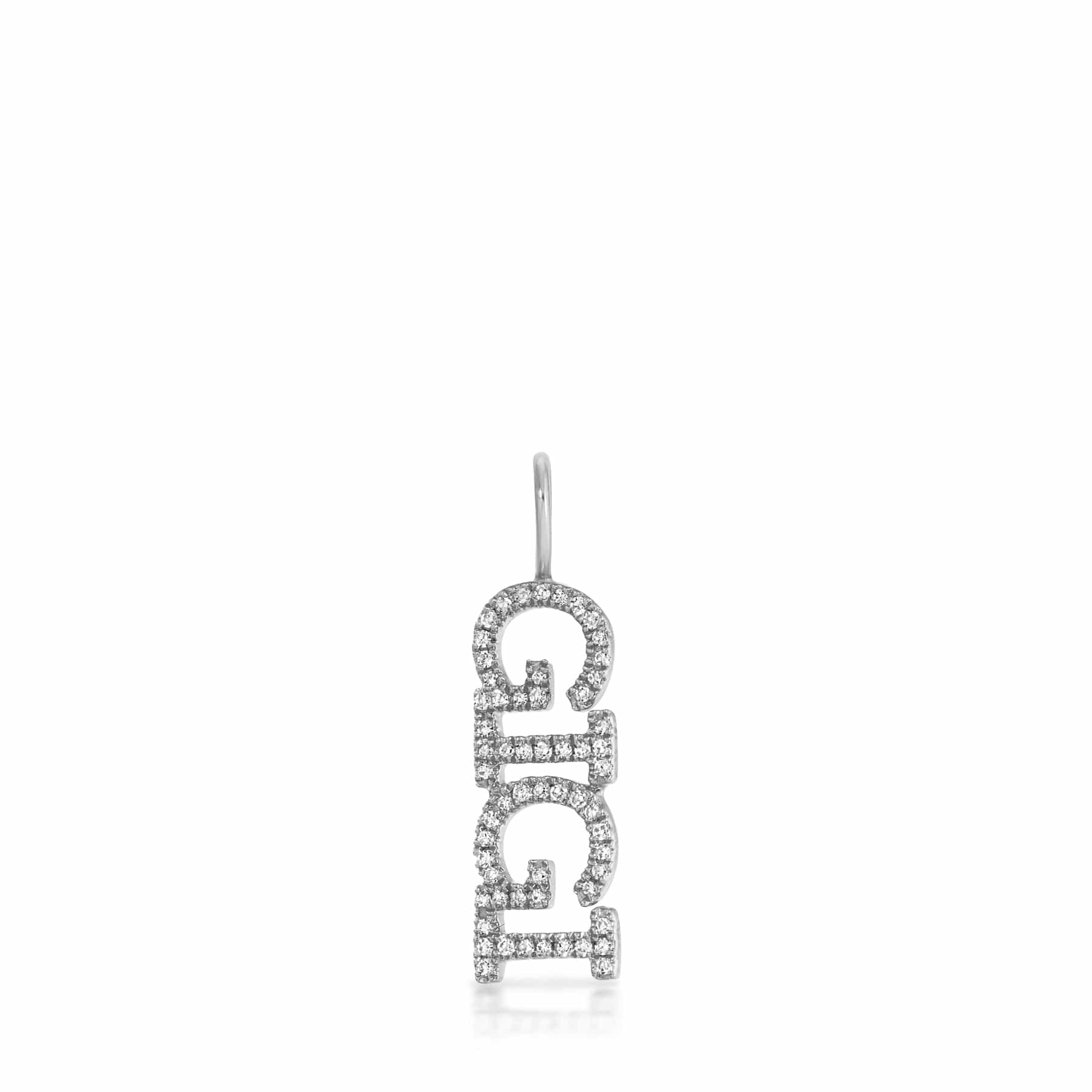 Pavé Nameplate Pendant - Gigi