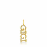 Pavé Nameplate Pendant - Gigi