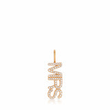 Pavé Nameplate Pendant - Mrs
