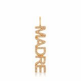 Pavé Nameplate Pendant - Madre