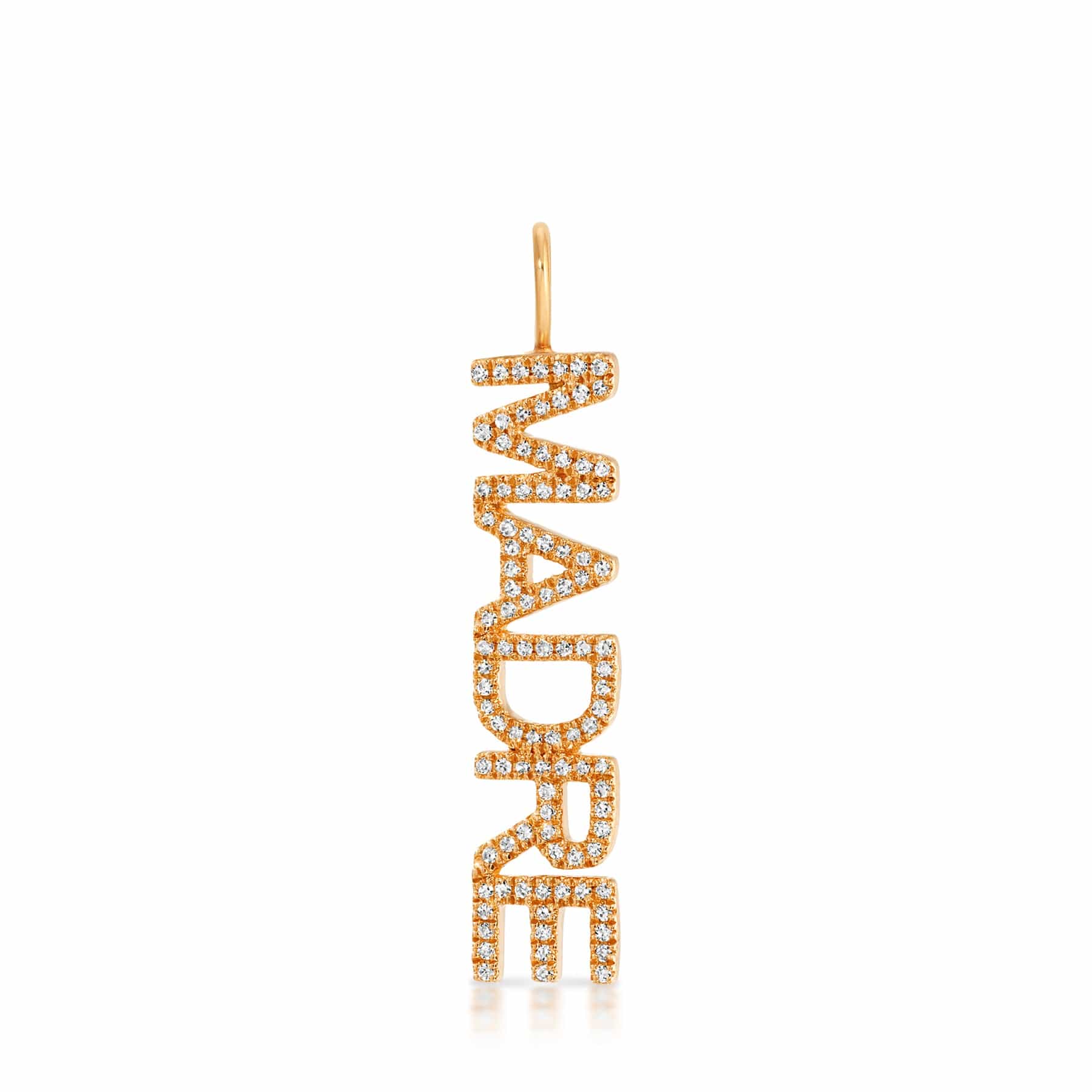 Pavé Nameplate Pendant - Madre