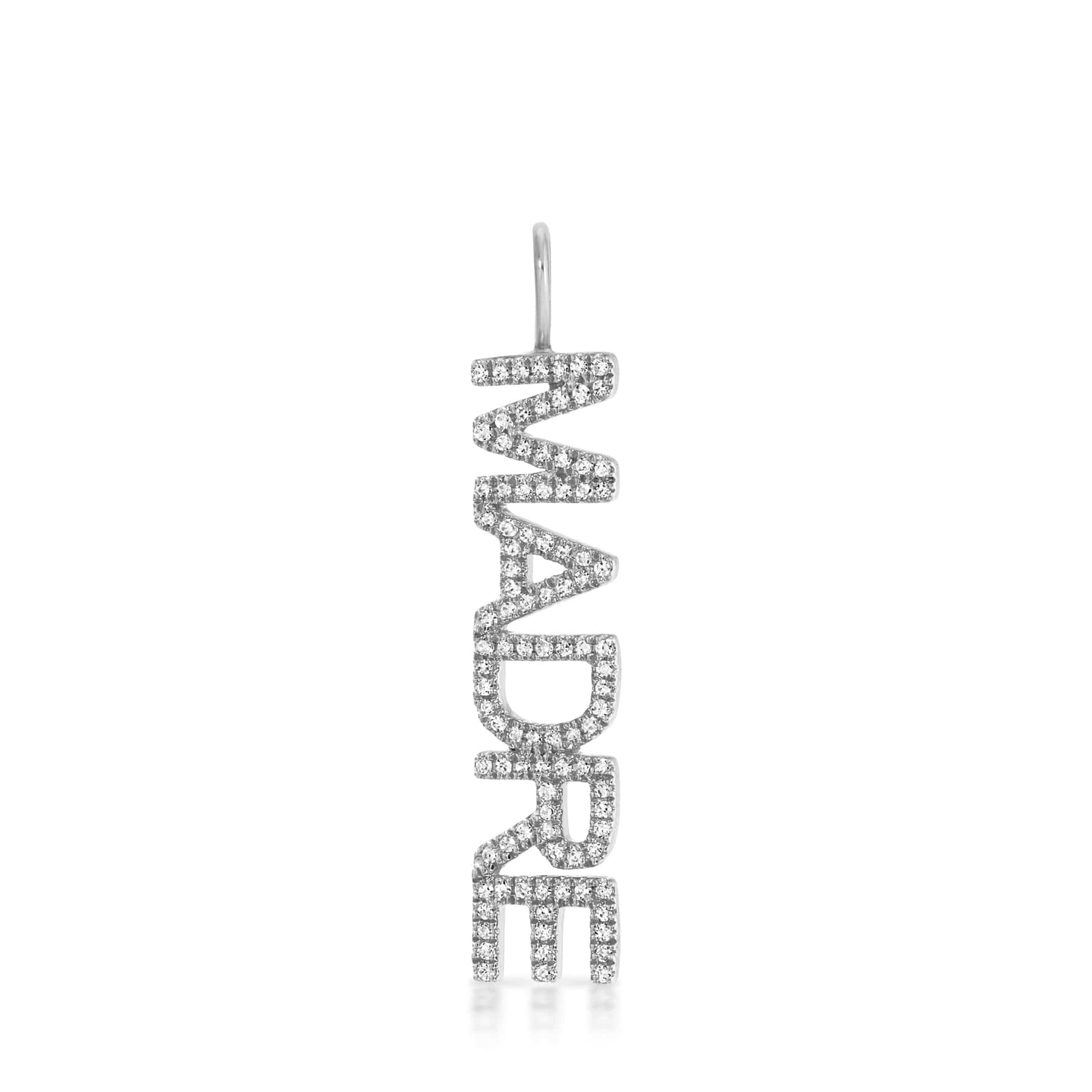 Pavé Nameplate Pendant - Madre