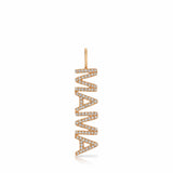 Pavé Nameplate Pendant - Mama