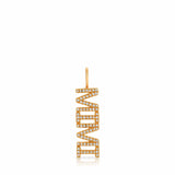 Pavé Nameplate Pendant - Mimi