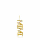 Pavé Nameplate Pendant - Mimi