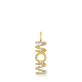 Pavé Nameplate Pendant - Mom