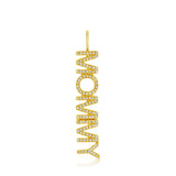 Pavé Nameplate Pendant - Mommy