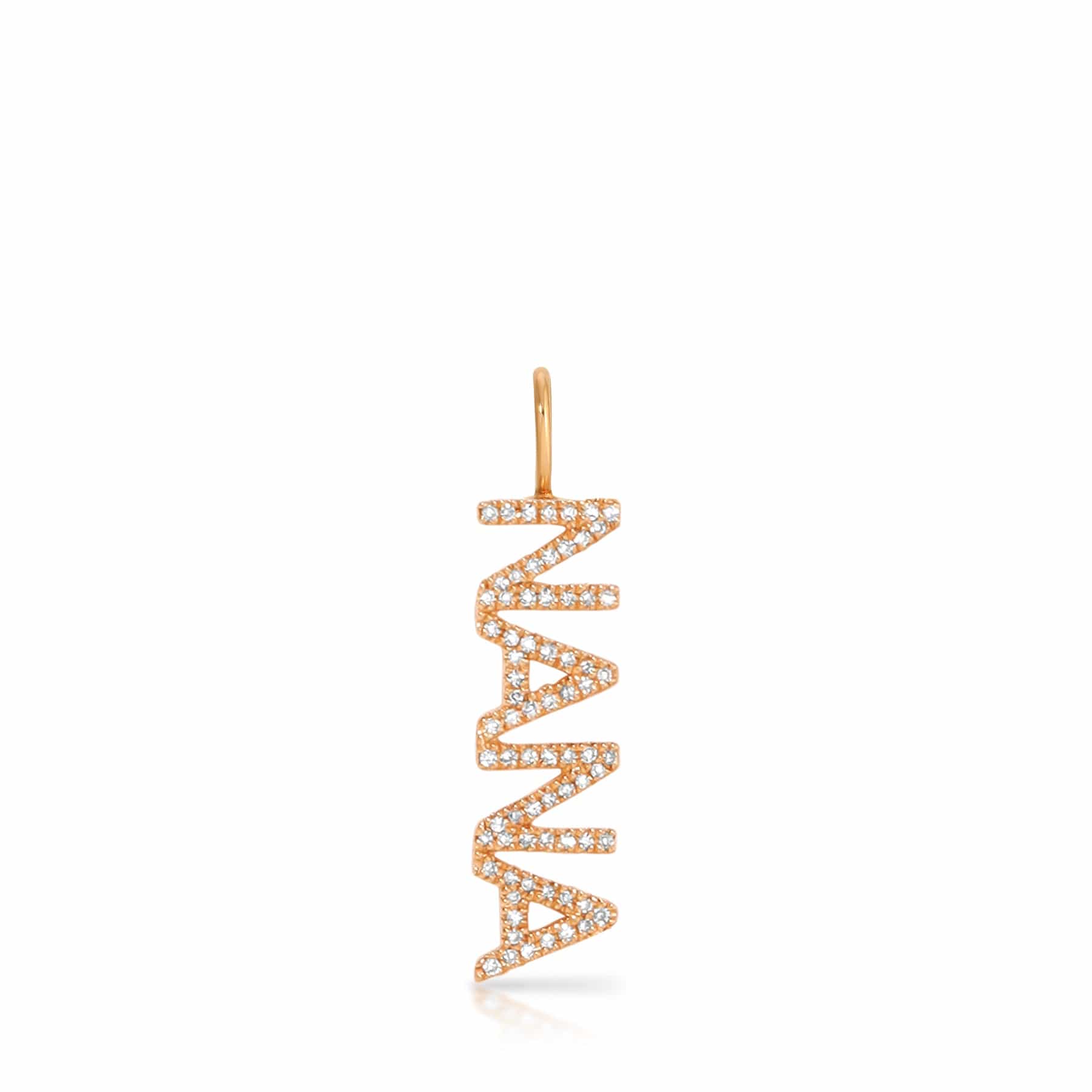 Pavé Nameplate Pendant - Nana