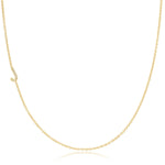 Pavé Diamond Initial Necklace by Maya Brenner – J in 14K Yellow Gold on a Cable Chain