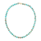 An Endless Summer Necklace - Sea + Sky on a white background.