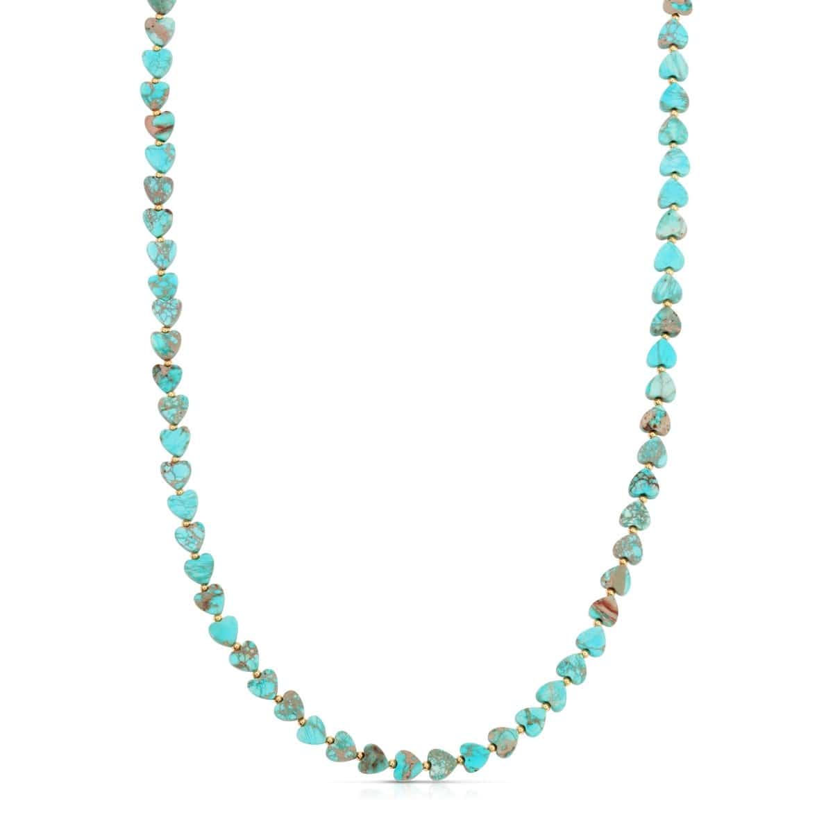 An Endless Summer Necklace - Sea + Sky on a white background.