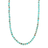 An Endless Summer Necklace - Sea + Sky on a white background.