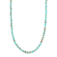 An Endless Summer Necklace - Sea + Sky on a white background.