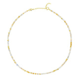 An Endless Summer Necklace - Saint-Tropez on a white background. 