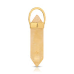 A Balance Crystal Charm in Citrine on a white background.